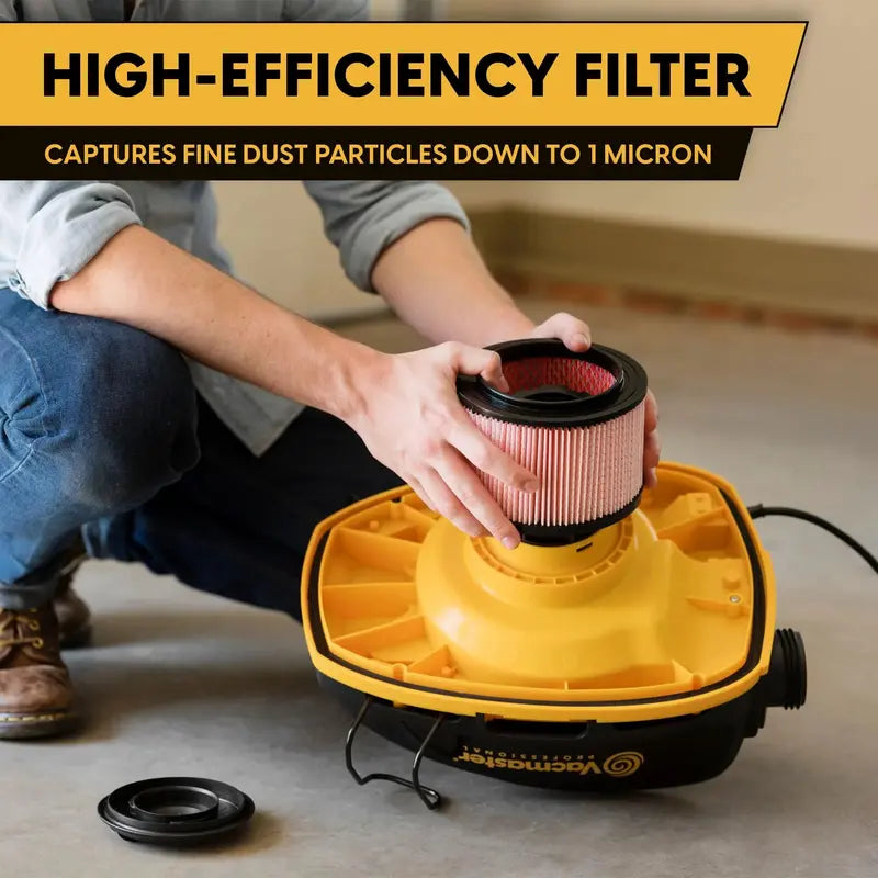 Vacmaster 5-Gallon 5.5 Peak HP Wet/Dry Vacuum with High-Performance Motor and 9 Accessories
