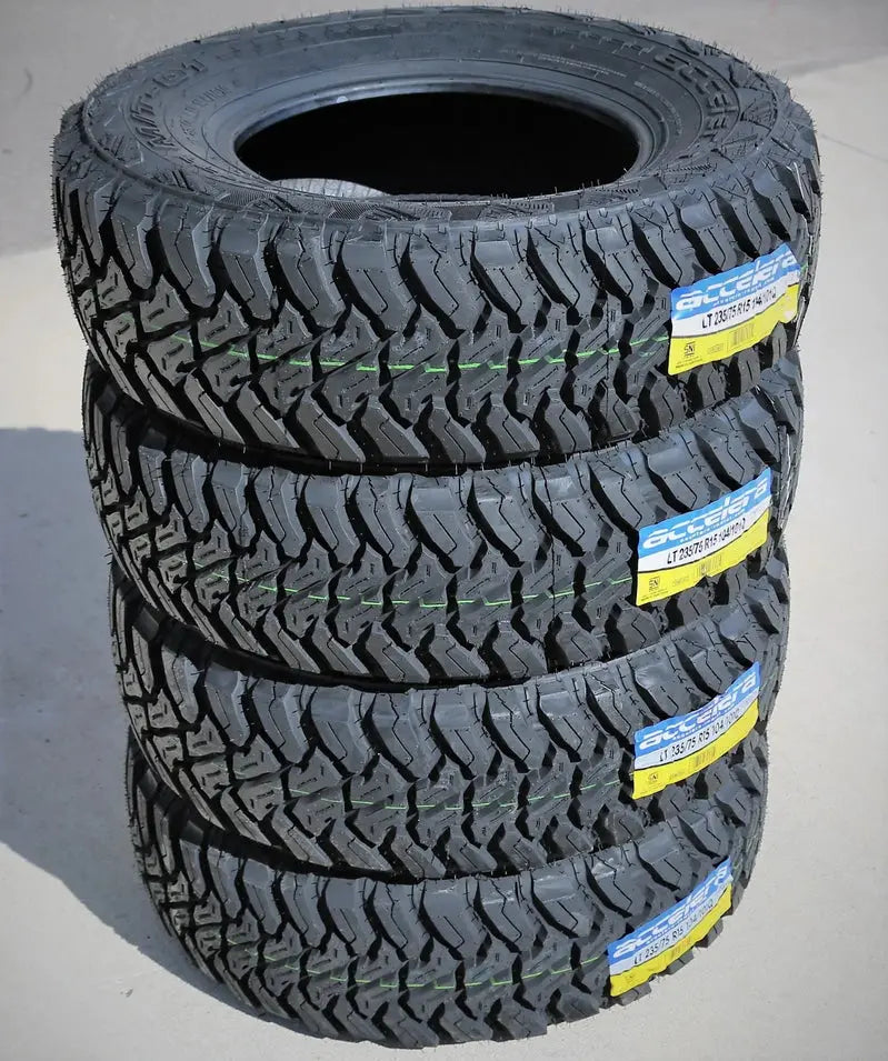 Pair of Accelera M/T-01 LT235/75R15 Mud-Terrain Tires – Load Range C, 6-Ply