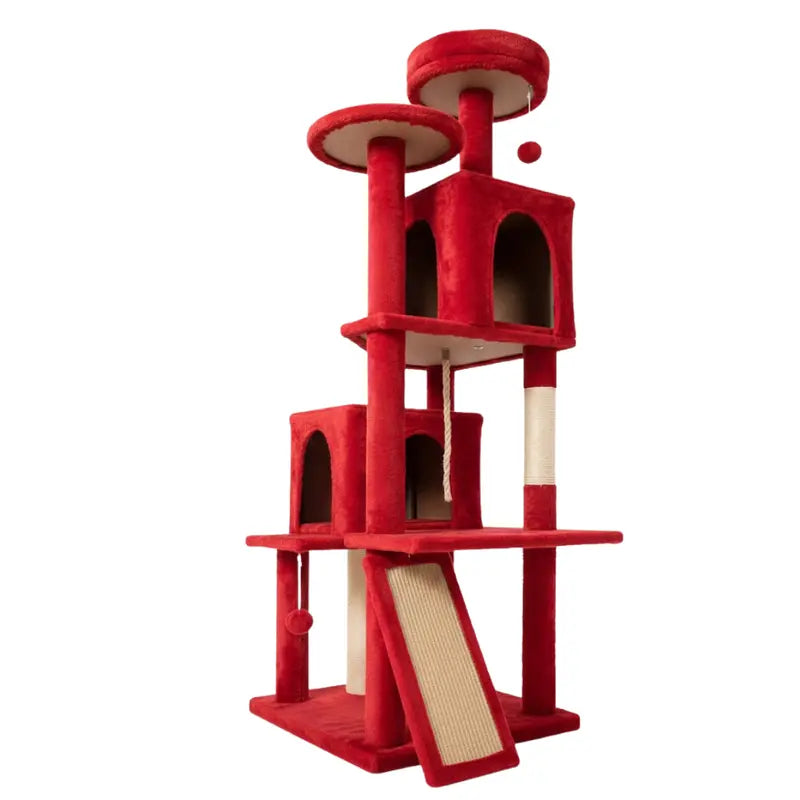 Multi-Level Cat Tree Tower with Condo, Perches, and Sisal Scratching Posts