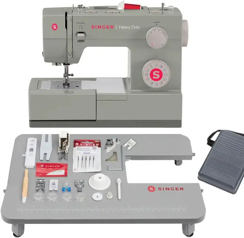 SINGER Heavy-Duty 4452 Sewing Machine – High-Speed Motor, 110 Built-in Stitches, and Accessory Kit