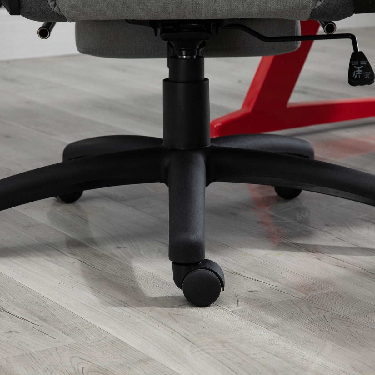 Vinsetto Bürostuhl Computerstuhl Drehstuhl mit abnehmbarem Kopf- und Lendenkissen Wippenfunktion ergonomischer Schreibtischstuhl drehbar höhenverstellbar mit Fußstütze PP Grau 73x57x127-135 cm