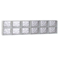 REDI2SET Wavy Glass 46.5-in x 11.5-in Frameless Replacement Glass Block Window in Clear | S4812DC
