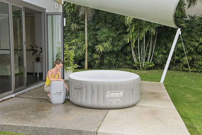 Portable Inflatable Hot Tub – Heated Spa with 140 Bubble Jets, 4-Person Capacity