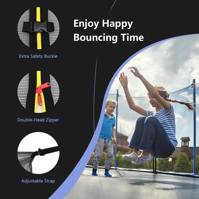 Weatherproof Replacement Trampoline Net for 8–16FT Round Models