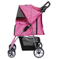 ZENY 4 Wheel Foldable Dog Pet Stroller – Pink