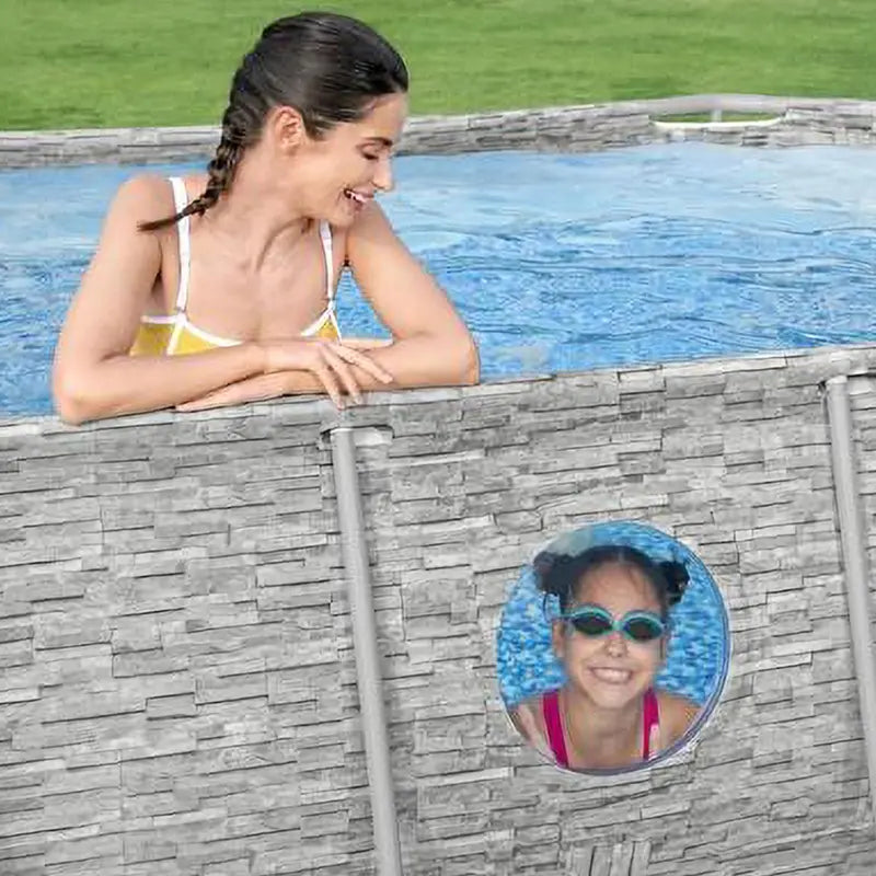 Power Steel Swim Vista II Above-Ground Pool – 14′ x 8'2″, 39.5″ Depth, Includes Filter Pump, Ladder & Pool Cover
