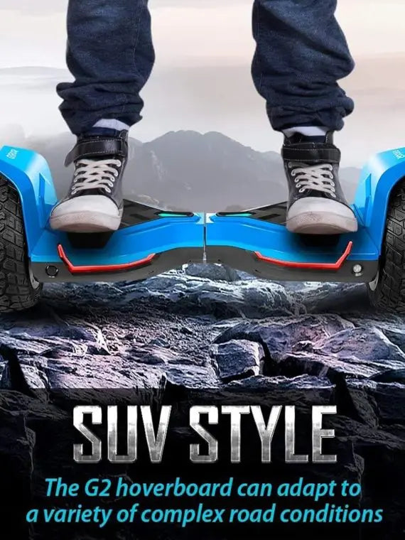 Razor 8.5″ All-Terrain Off-Road Hoverboard with Bluetooth & LED, UL2272 Certified – Blue
