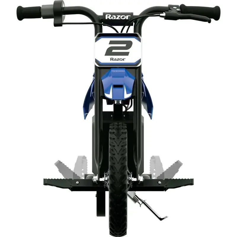 Razor MX125 Electric Dirt Bike – Blue Entry-Level Off-Roader for Ages 7+, 125W Power