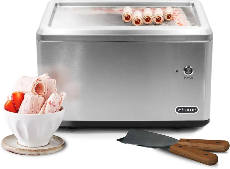 Whynter ICR-300SS Compressor-Powered Rolled Ice Cream Maker – 0.5-Quart Stainless Steel Unit
