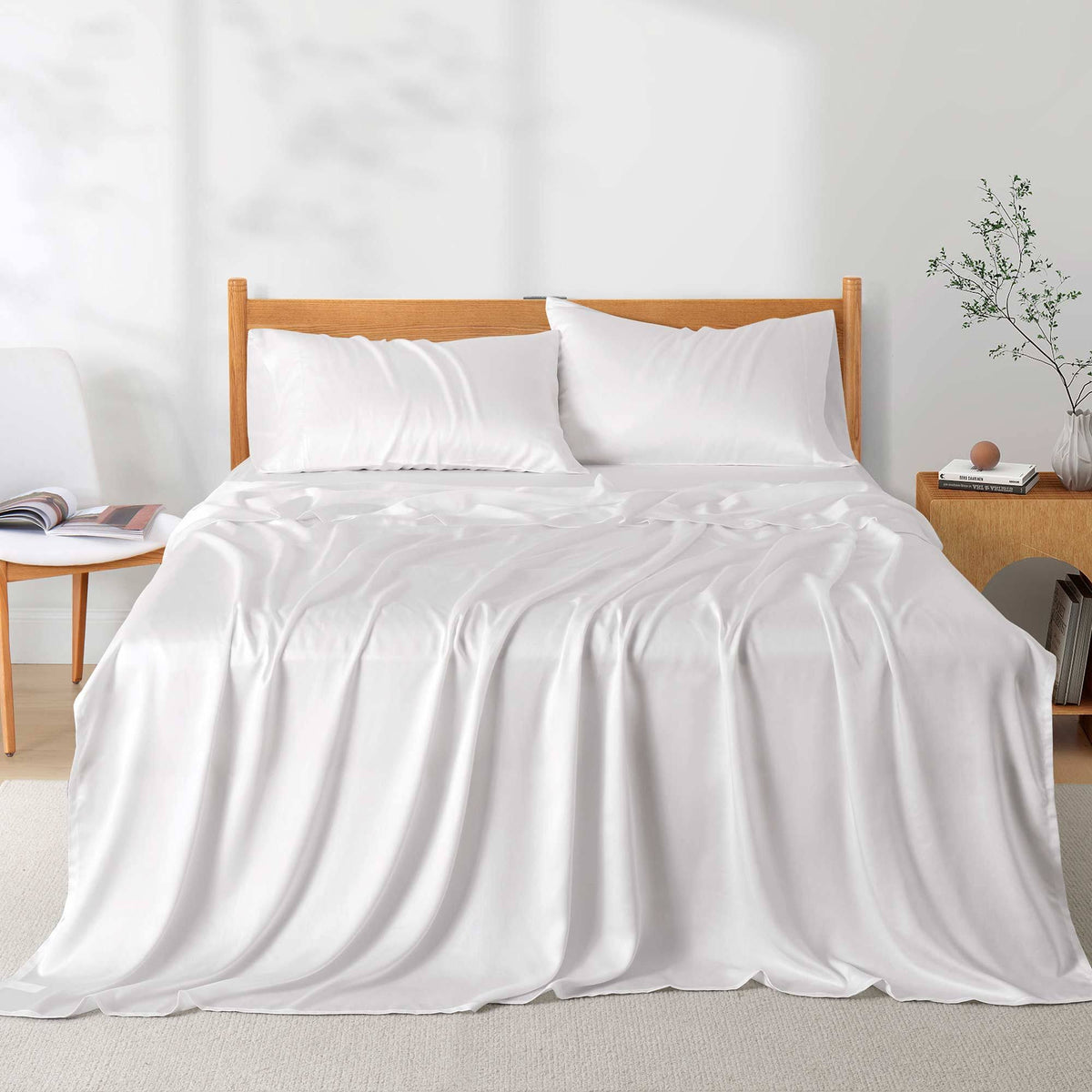 Silky Smooth Tencel Lyocell Sheet Set - King - White