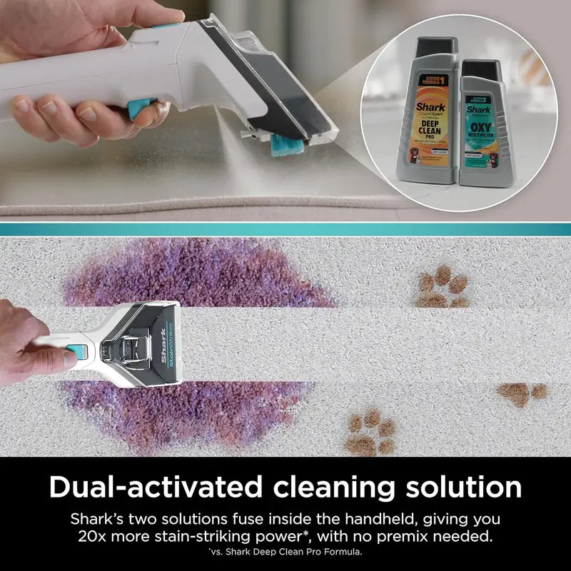 Shark CarpetXpert EX201 Deep-Cleaning Carpet Cleaner – StainStriker Tech, Pet-Friendly, Cyan