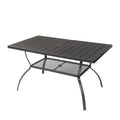 Wrought Iron Patio Dining Table – 59″ Rectangular Outdoor Surface