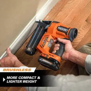 RIDGID 18V Brushless Cordless Nailer Combo Kit – Brad and Finish Nailers, Dual Batteries, Fast Charger, and Pro-Grade Build Quality