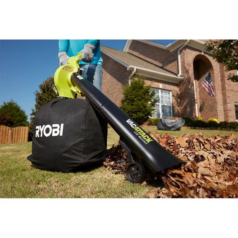 RYOBI RY40451-2B Cordless Leaf Vacuum & Mulcher – 40V, Includes Two 5.0 Ah Batteries and Charger