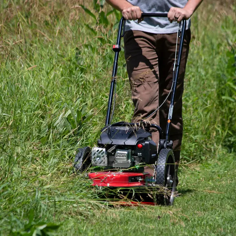 Viper 160cc Walk-Behind String Trimmer Mower – 22″ Cutting Width, 14″ Never-Go-Flat Wheels, Adjustable Handle, Easy Setup (Model 40314)