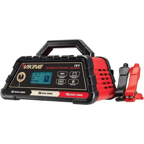 Viking 2/8/15A Microprocessor-Controlled Auto Battery Charger