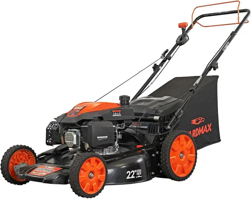 PACE 22-Inch Gas-Powered Self-Propelled Lawn Mower – 201cc Engine, 6-Speed CVT, Rear-Wheel Drive