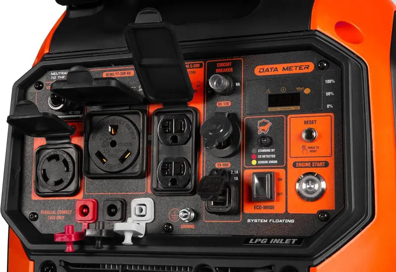 WEN 6800W Dual-Fuel Inverter Generator with CO Safety Shutdown & RV Ready Outlets