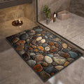 Quick-Drying Stone-Textured Bath Mat with Anti-Slip Base