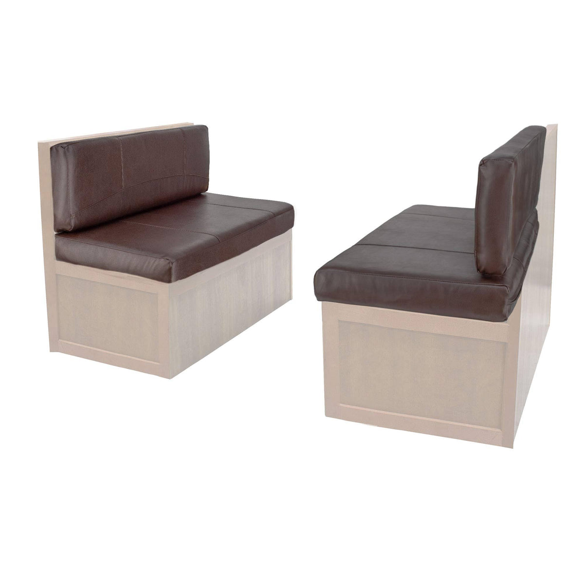 RecPro RV Dinette Booth Cushions with Memory Foam Camper Trailer Bed (Mahogany, 38")