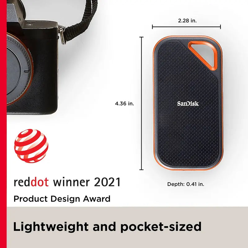 SanDisk 1TB Extreme PRO Portable SSD – Up to 2000 MB/s Transfer Speed