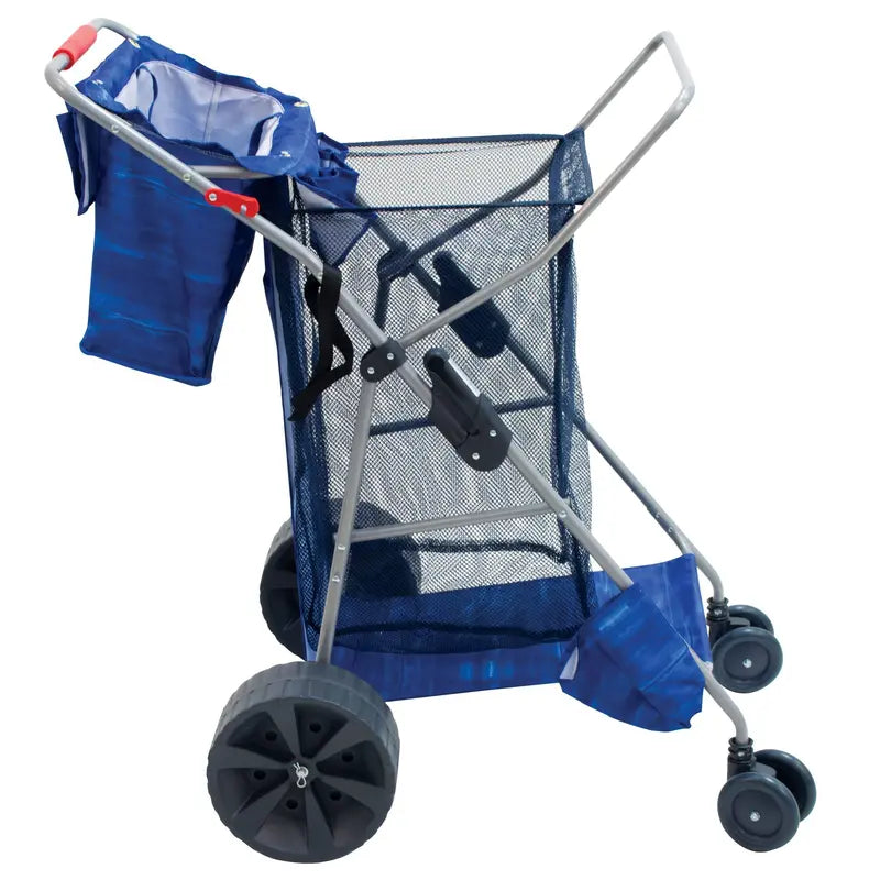 Rio Wonder Wheeler Deluxe Beach Cart – Dark Blue, Lightweight & Maneuverable Sand-Friendly Transport