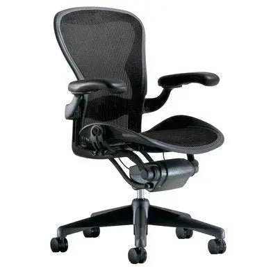 Herman Miller Aeron Executive Office Chair – Stainless Steel Base, Size B, Fully Adjustable Arms & Lumbar Support
