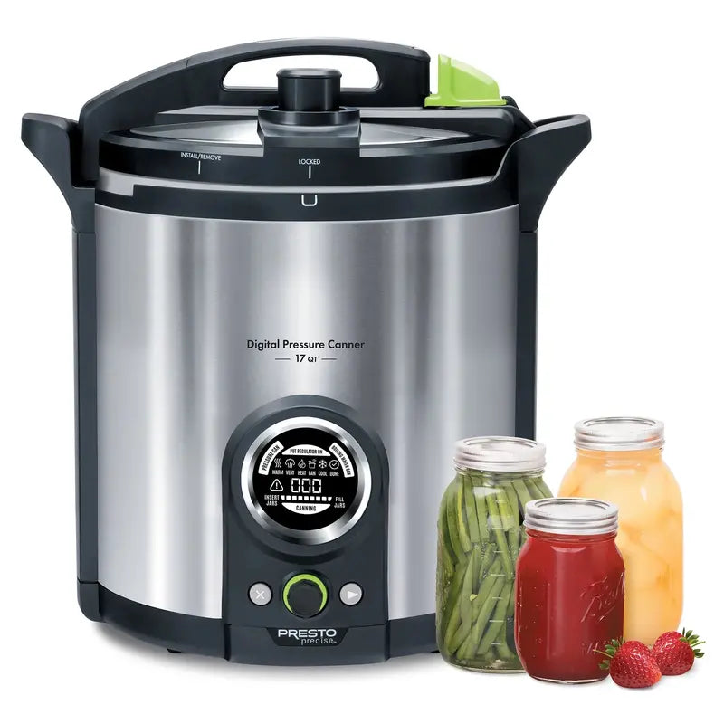 Presto Precise 17-Quart Stainless Steel Electric Pressure Canner – Energy-Efficient & Safe