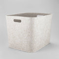 14" x 15" Large Felt Basket with Stitching Oatmeal - Brightroom