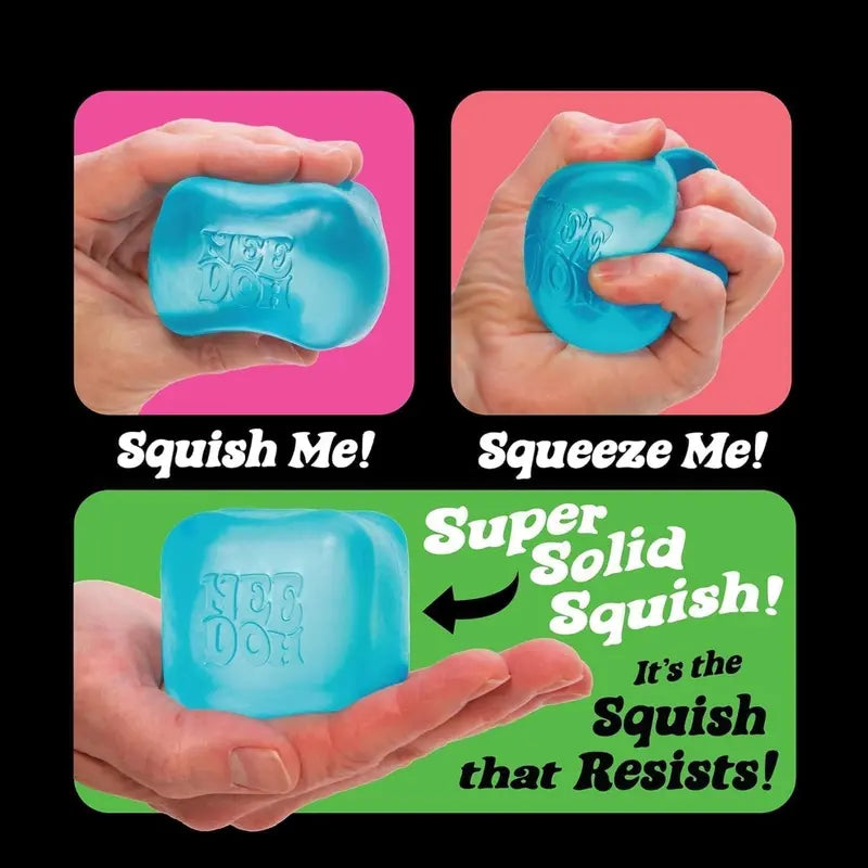 NeeDoh Nice Cube – 2.25-Inch Compact Squishy Sensory Cube