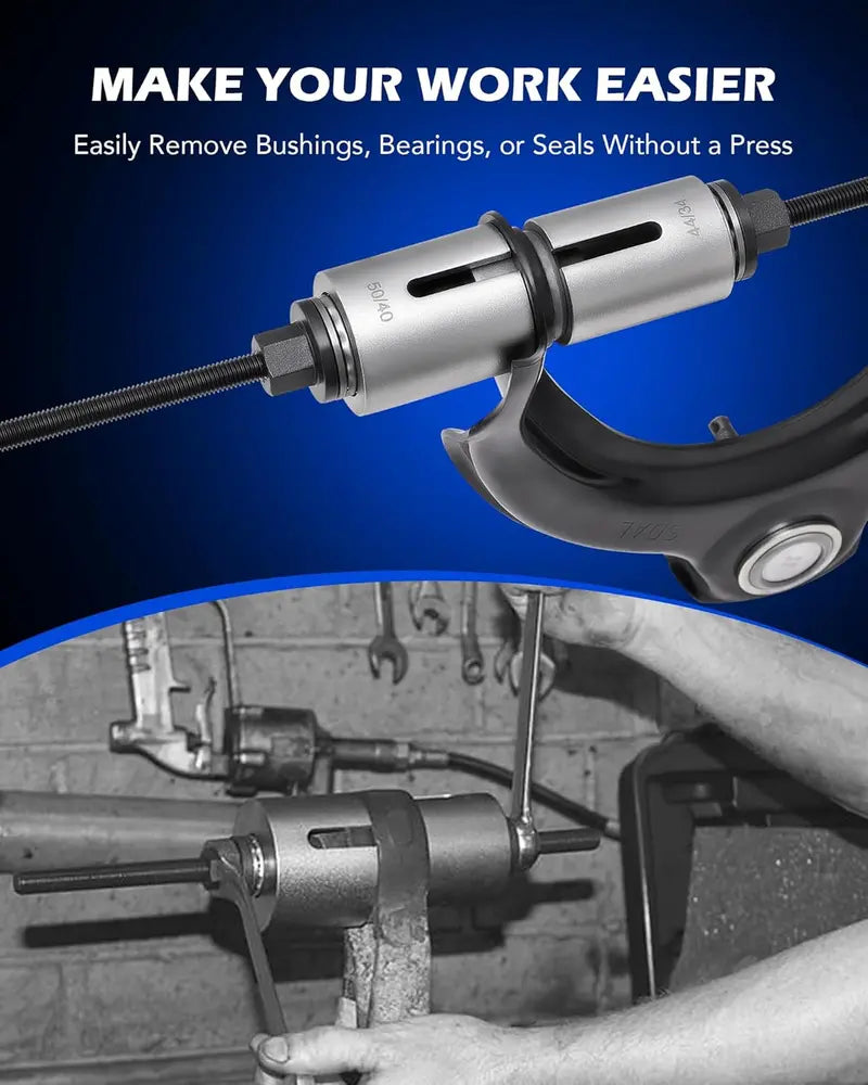 Orion Motor Tech 27-Piece Bushing Press Kit – Precision Puller & Sleeve Set for Automotive & Mechanical Repairs