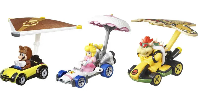 Hot Wheels Super Mario Character Car 3-Pack Collection