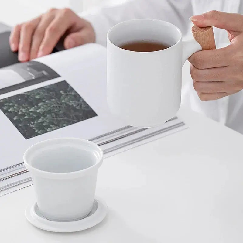 Zonema Sora Frosted 350ml Ceramic Mug – Soft-Touch Minimalist Design