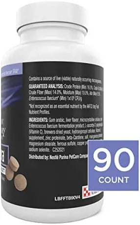 Purina Pro Plan FortiFlora Chewable Dog Probiotic Tablets – 90 ct. Canister