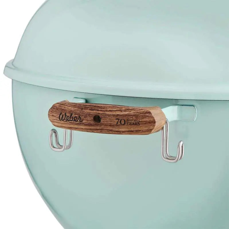 Weber 22″ Rock 'n Roll Blue Charcoal Grill – Compact Kettle Design with Premium Finish and Even Heat Distribution