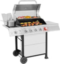 Royal Gourmet GA5401T 5-Burner Propane Grill with Sear and Side Burners – 64,000 BTU Stainless Steel BBQ Featuring 632 Sq. In. Cooking Surface