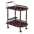 Recreation Room Traditional Merlot Serving Cart