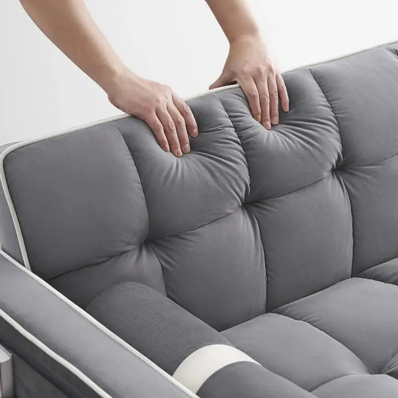 Grey 3-in-1 Sleeper Sofa Couch Bed – Compact Apartment-Friendly Design