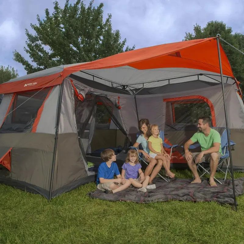 Instant Cabin Tent – Spacious 12-Person Capacity, Easy-Pop Setup for Family Camping