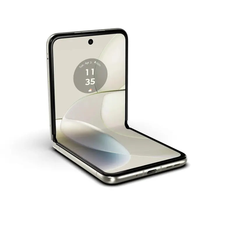 Motorola razr (2023) Unlocked Foldable Smartphone – Vanilla Cream, 8GB RAM / 128GB Storage, 32MP Camera