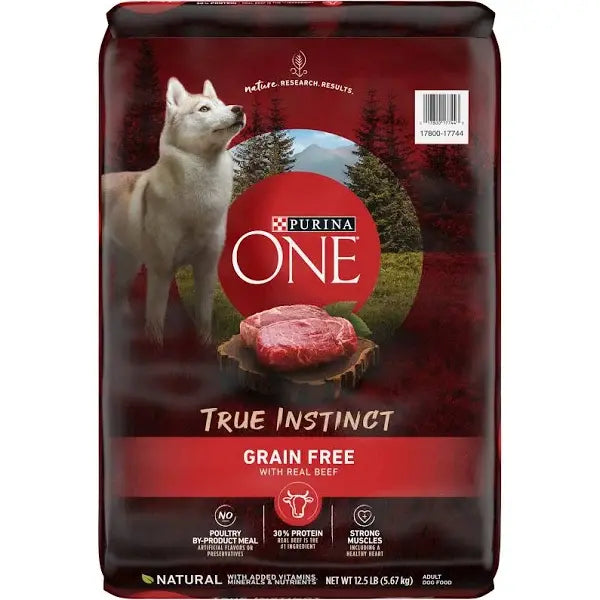 Purina One True Instinct Grain-Free Beef Dog Food, 12.5 lb