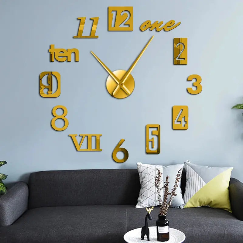 Silent Analog Wall Clock – Elegant Decorative Time Display