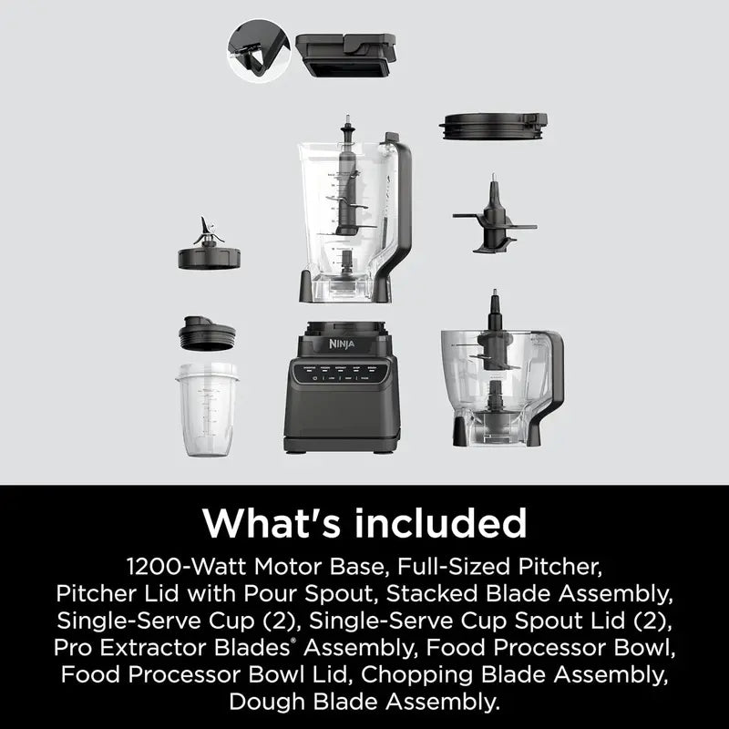 Ninja Mega Kitchen System – 1500W Blender + Food Processor with To-Go Cups