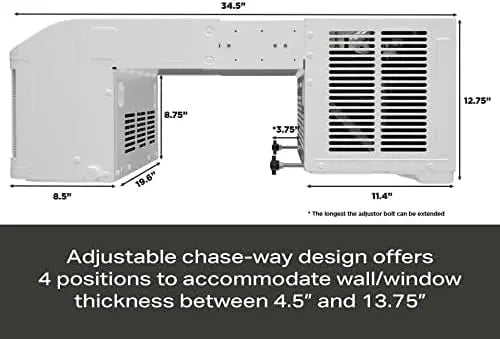 PHNT10CC Clearview Inverter Window AC – 10,300 BTU, Full-View Design for Medium Rooms (up to 450 sq ft), Energy-Efficient & Quiet Operation, White