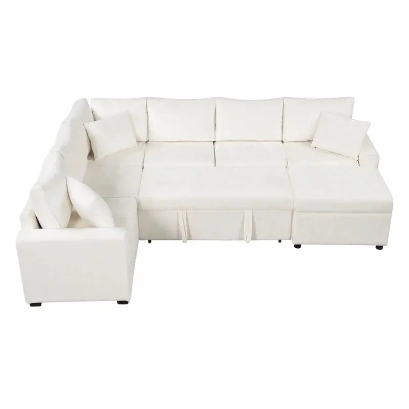 Modular Sectional Sofa with Pull-Out Sleeper Function – Convertible Couch Bed for Small Spaces