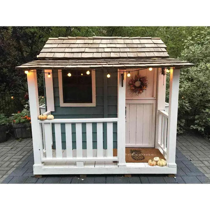Outdoor Living Today Little Squirt Cedar Playhouse – 6-Foot Structure with Dutch Door & Windows