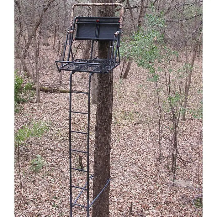 X-Stand Jayhawk 20-Foot Two-Person Ladder Stand – Lightweight Hunting Tree Stand with Safety Harness & Quiet Step Platform