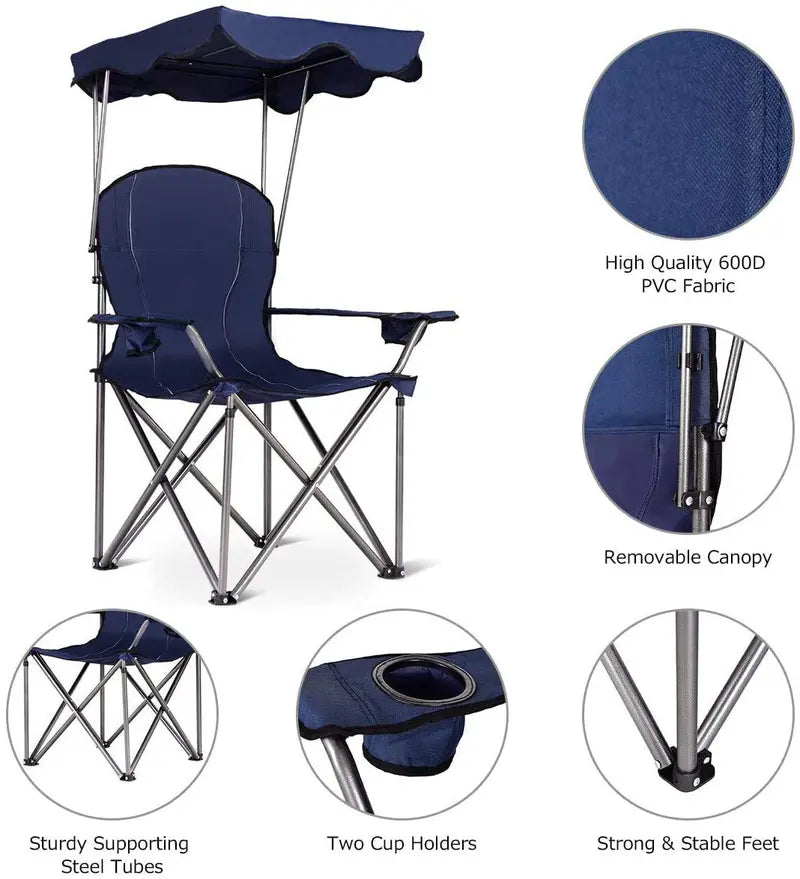 Outdoor Canopy Chair – Shade-Integrated Lounge Seat for Patios and Backyards