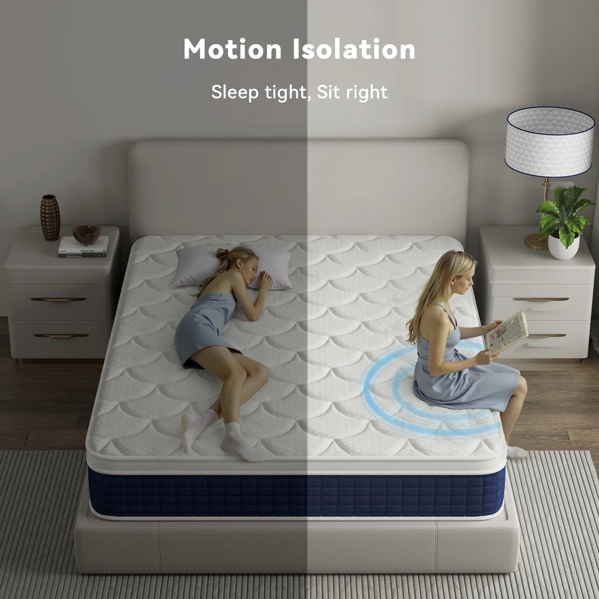Sailvan Full Size Mattress, 12 in Memory Foam Mattress in a Box, Medium Firm Mattress Full Size with Upgrade 7 - Zone Support, Motion Isolation & Certipur - US for Pressure Relief, Black