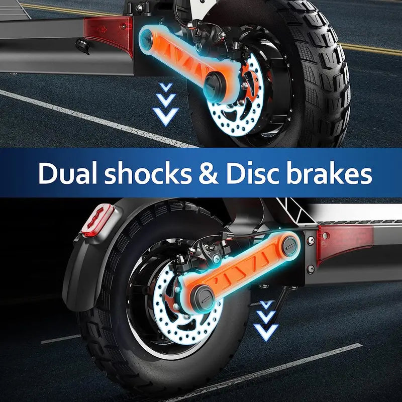 High-Speed Adult Electric Scooter – Hydraulic Brakes, Up to 37 MPH Top Speed